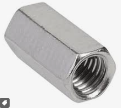 HEX COUPLING NUT 1-8 X W1-1/4" X L 2-1/2", ZINC, 110/CTN, 135594