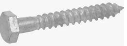 LAG SCREW HH 3/8 X 1 1/2 ZINC 290-502085 550/CTN