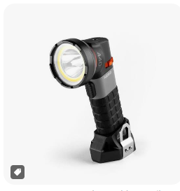 LUSTREME RECHARGEABLE WATERPROOF 1/4 MILE BEAM SPOT LIGHT 400 LUMENS WHITE OR RED COB FLOOD LIGHT