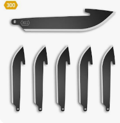 5-PAK DROP POINT BLADES FOR REPLACEABLE BLADE KNIFE