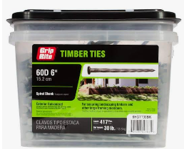 NAILS FOR WHISKERS 30LB BX 6 1/4"  60D COMMON APPRX 300/BOX