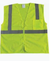 LIME MESH VEST CLASS II  3XL ZIP OUTSIDE POCKET