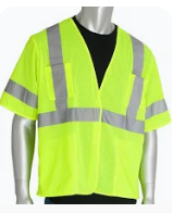 LIME MESH VEST CLASS 3  5XL ZIP OUTSIDE POCKET