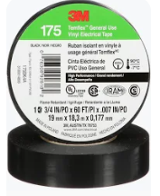 TEMFLEX 175 TARTAN 3/4' X 60' (92618) VINYL ELECT 20/RLS 73000094 ROLL (REPL 1710)
