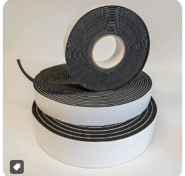 1/4" X 3" X 50' HD PVC FOAM TAPE 1 SIDE PSA, BLACK, 2224417