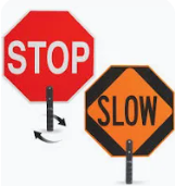 STOP/SLOW SIGN 24" OCTAGON HI-INTENSITY REFLECTIVE