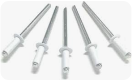 AD44ABS RIVET ALUM 1/8 DIA 160 WHITE 70750012