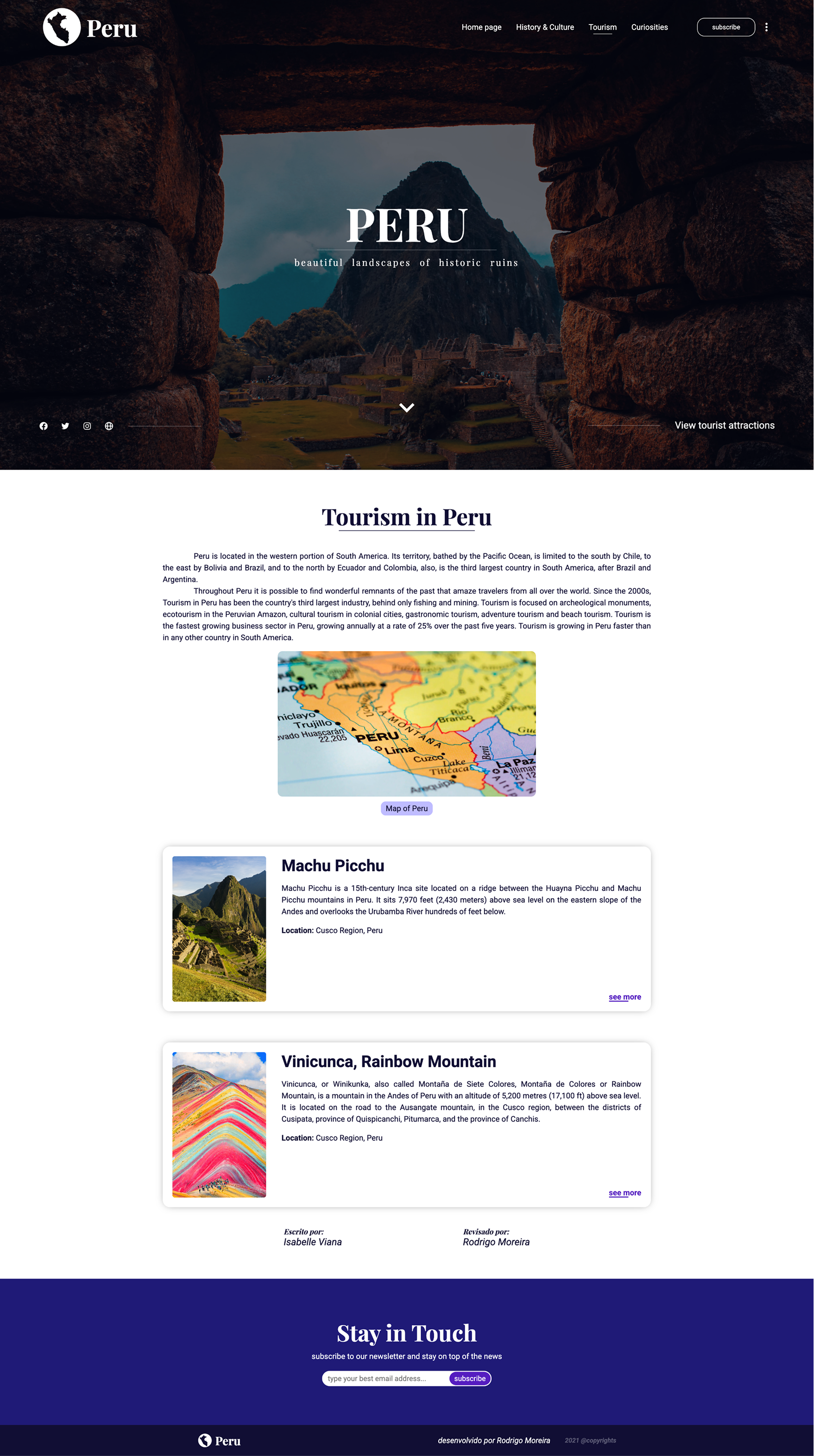 Peru Travell Tourism