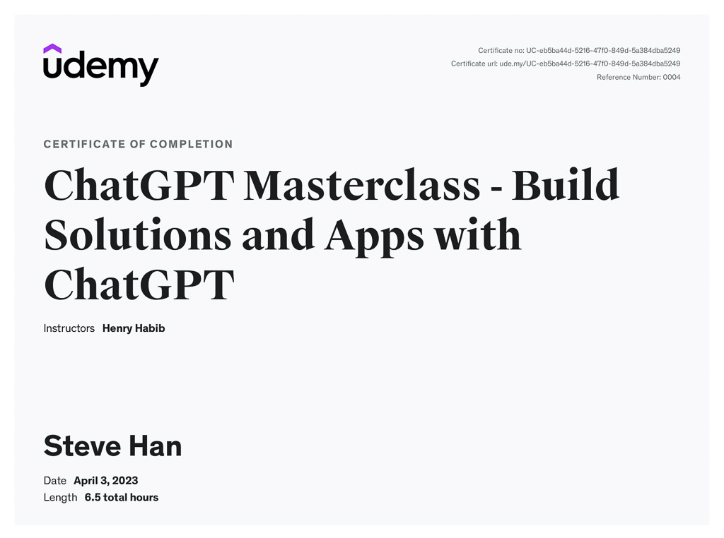 ChatGPT Masterclass - Build Solutions and Apps with ChatGPT