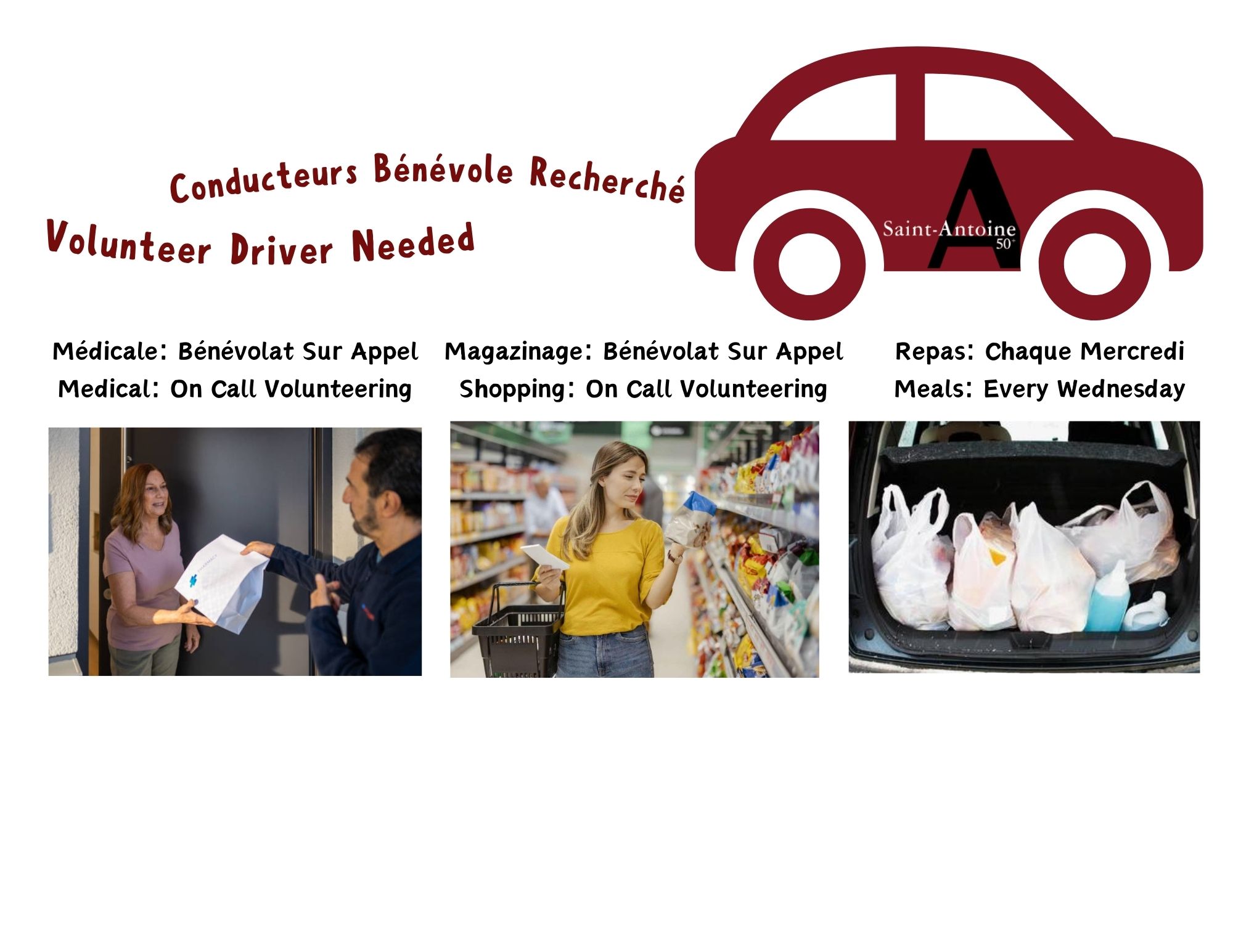 Recherche chauffeur bénévole