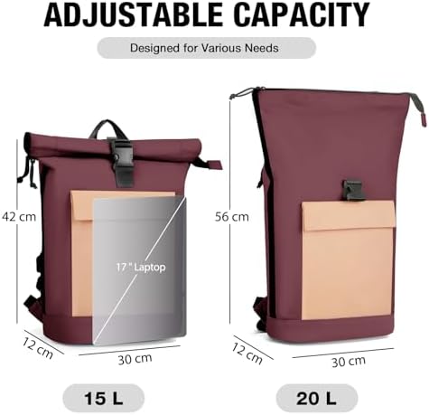 Vue 3 de Rolltop Sac Dos