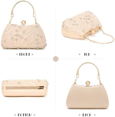 Vue 4 de Pochette En Cristal Perles