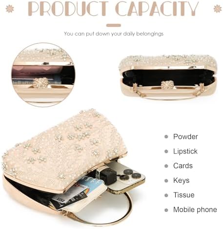 Vue 5 de Pochette En Cristal Perles