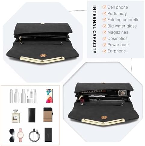 Vue 3 de Pochette Femme En Daim