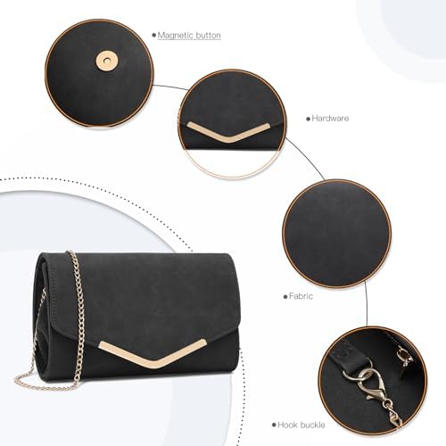 Vue 6 de Pochette Femme En Daim