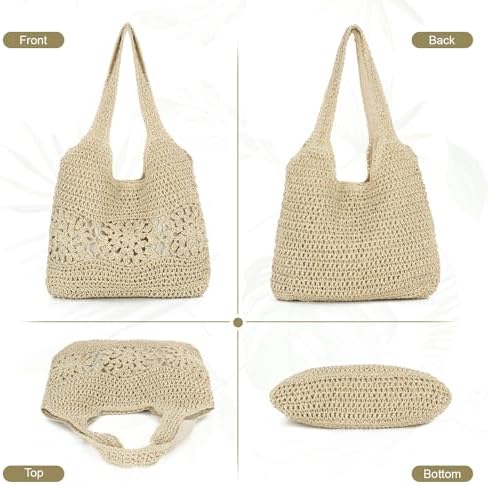 Vue 4 de Sac Cabas En Raphia