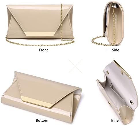 Vue 3 de Patent Leather Envelope Clutch