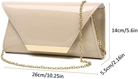 Vue 4 de Patent Leather Envelope Clutch