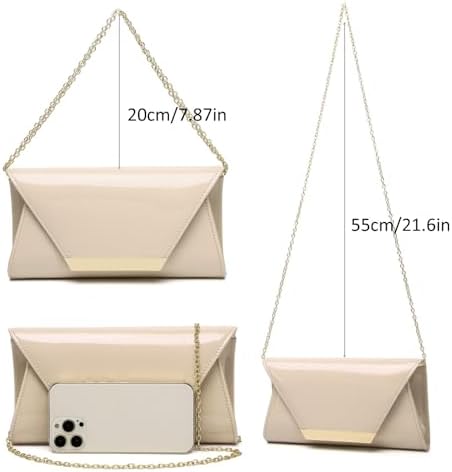 Vue 5 de Patent Leather Envelope Clutch