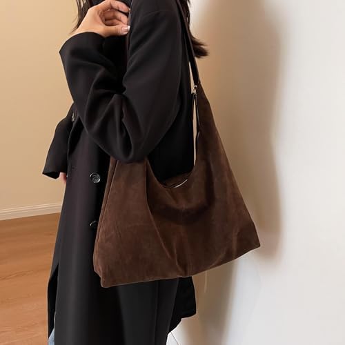 Vue 3 de Sac Fourretout En Daim