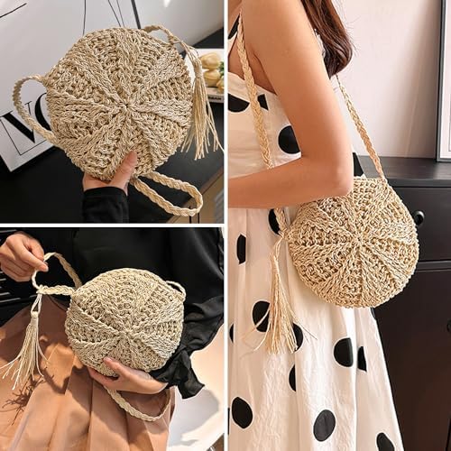 Vue 4 de Sac Rond En Paille