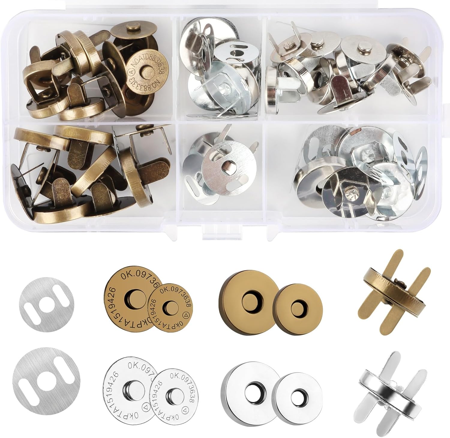 Pcs Fermoir Magnetique Bouton