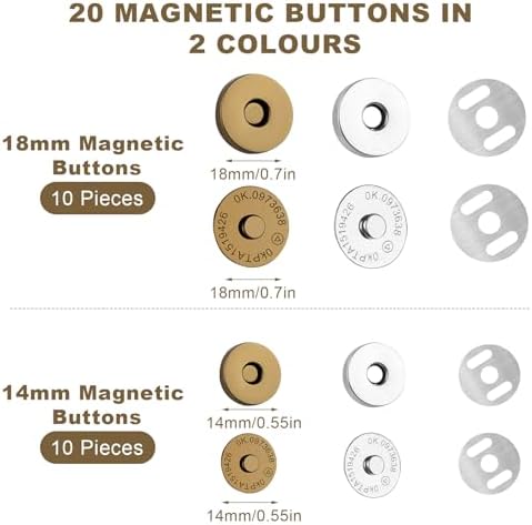 Vue 2 de Pcs Fermoir Magnetique Bouton