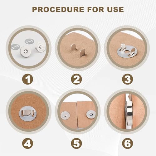 Vue 4 de Pcs Fermoir Magnetique Bouton