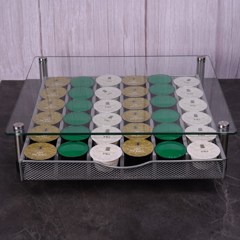 GLASS SILVER DRAWER الدرج الزجاجي الفضي
