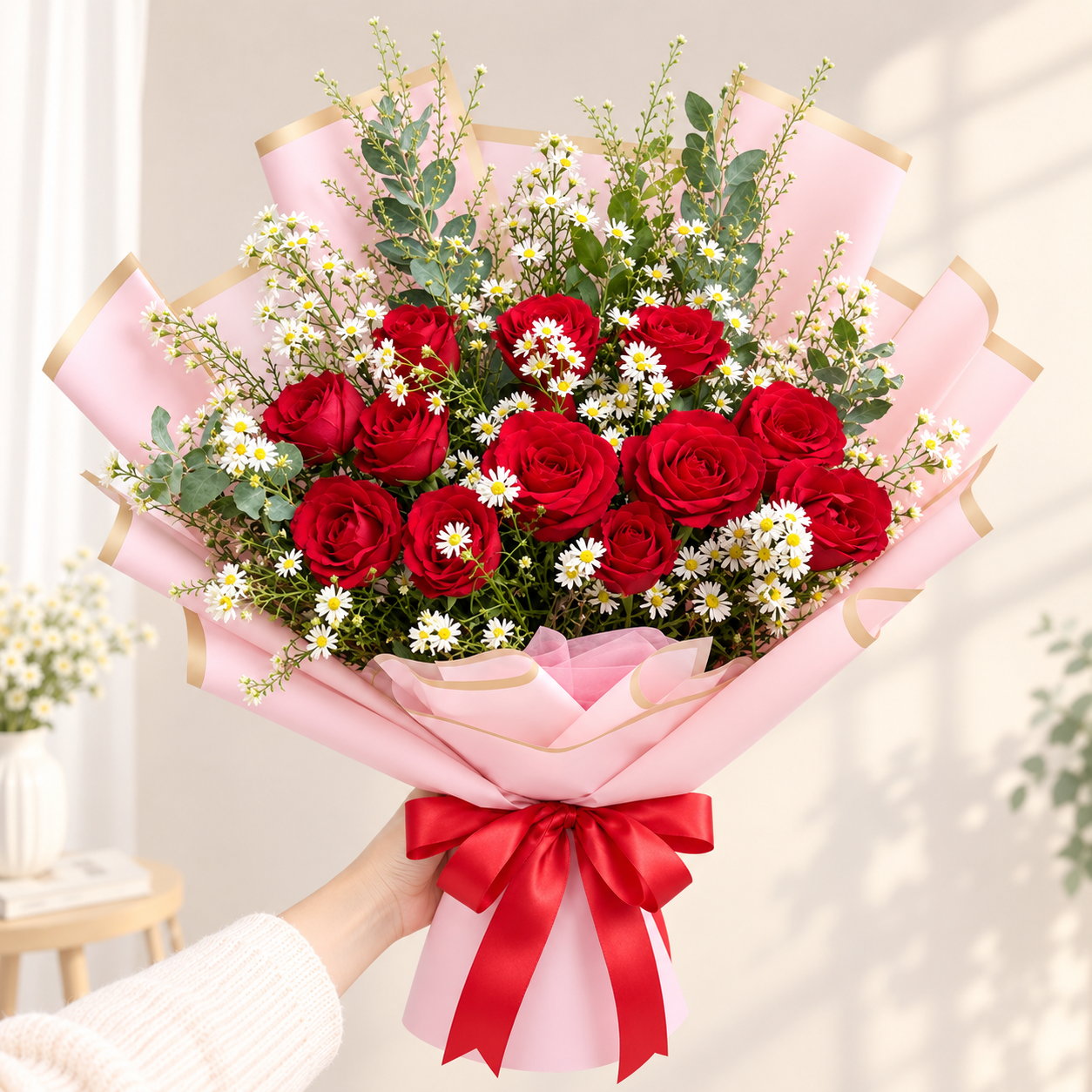 Buket Mawar Crimson Blush