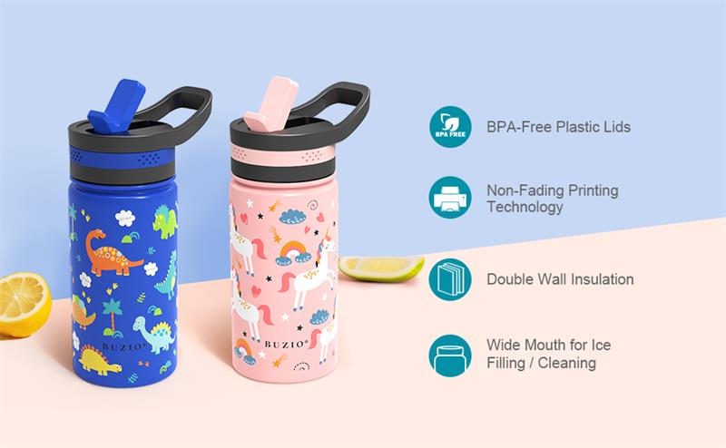 14 Oz Insulated Water Bottle for Kids – Buzio Bottle