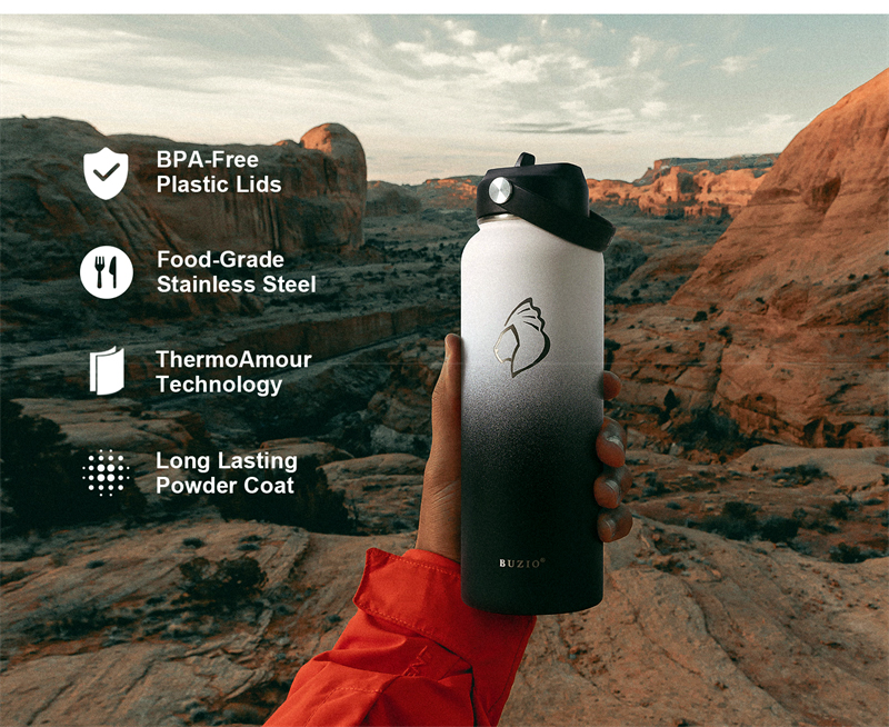 Insulated Water Bottle With Straw Wide Mouth 500 ml Bubble Bliss –  polarscape