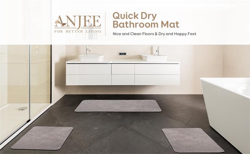 Anjee 16x23.5 inches Bathroom Rugs, Dirt Resistant and Quick Dry