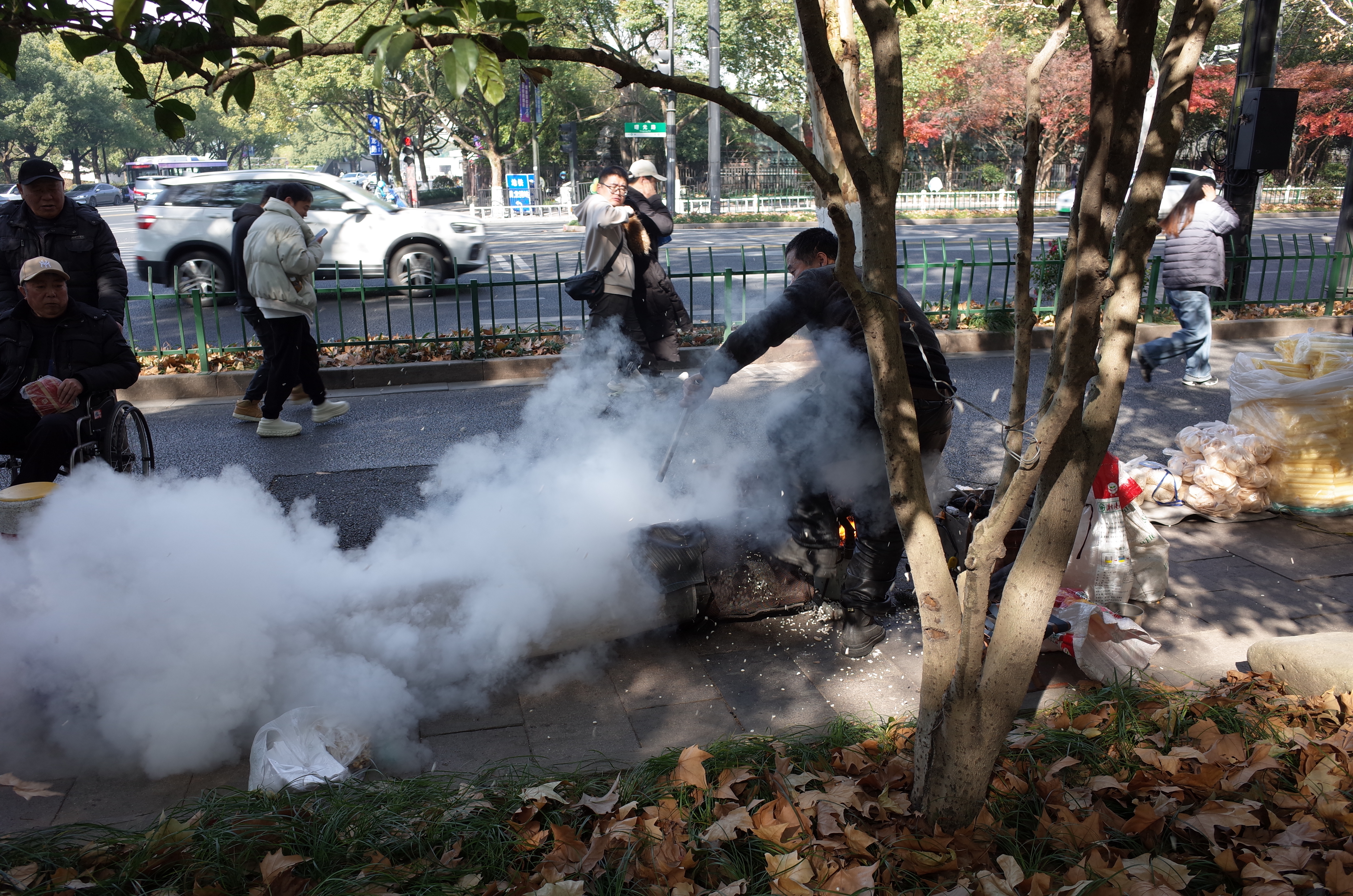浙图门口爆米花