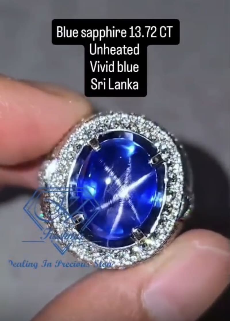 Blue sapphire star