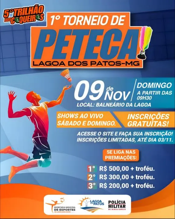 1º Torneio de Peteca no Balneário da Lagoa