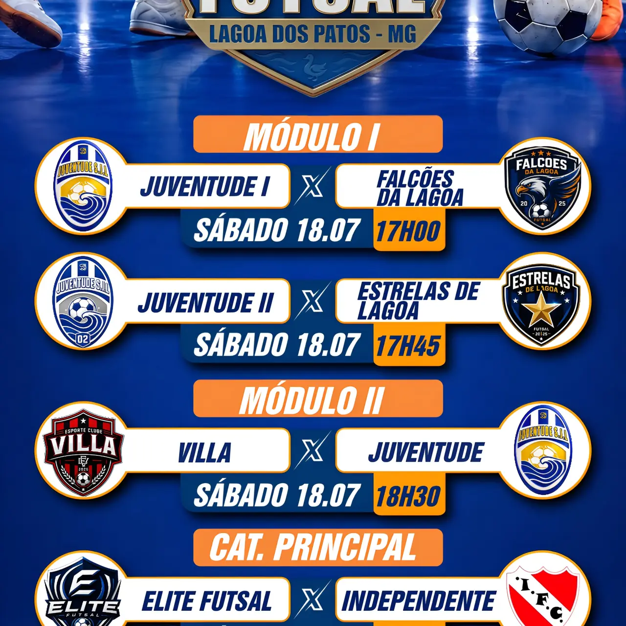 Lagoa dos Patos se prepara para o 4º Torneio de Férias de Futsal com grandes confrontos neste sábado