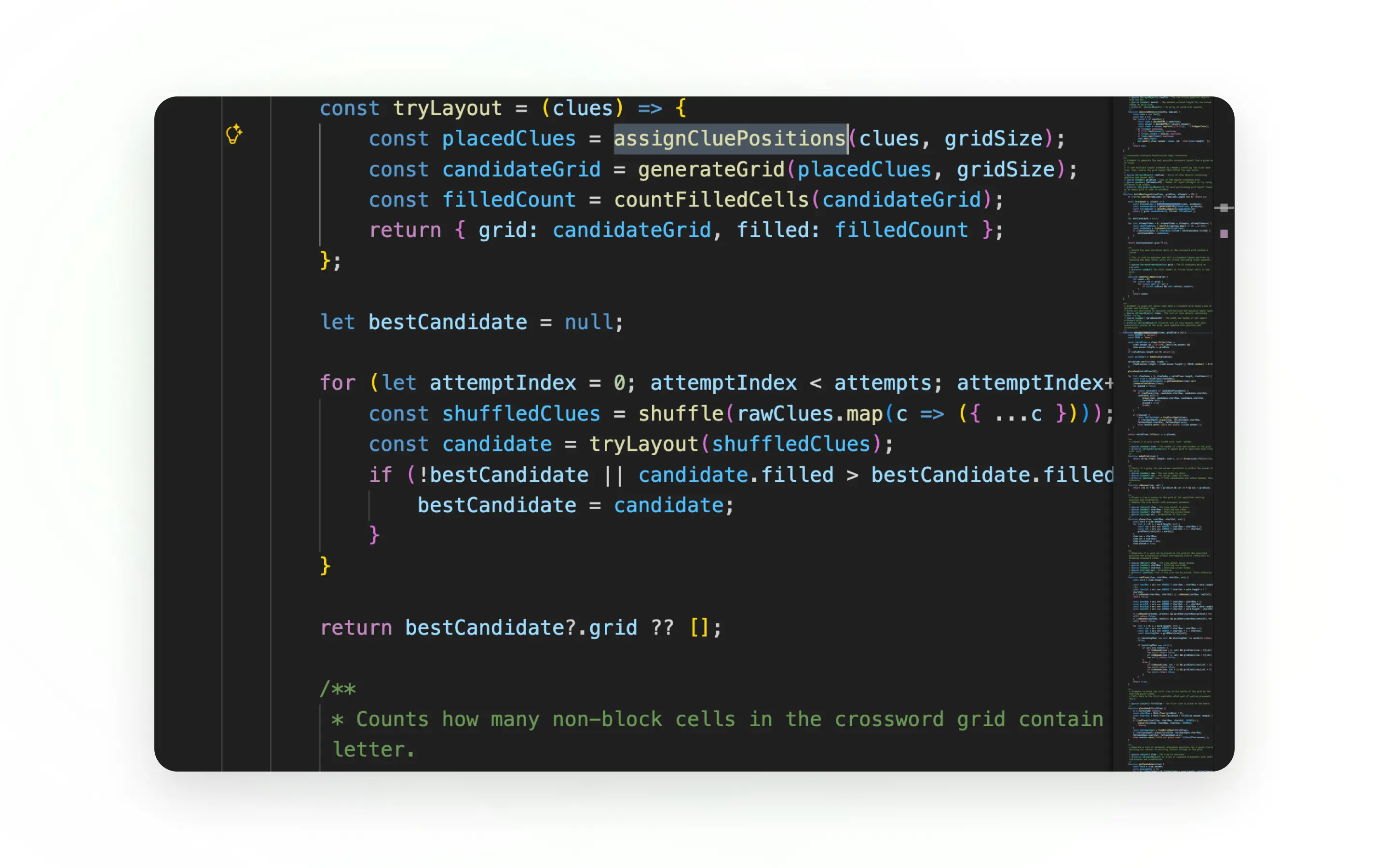 The interface is fully powered by the underlying grid data structure, keeping the UI and logic tightly aligned.