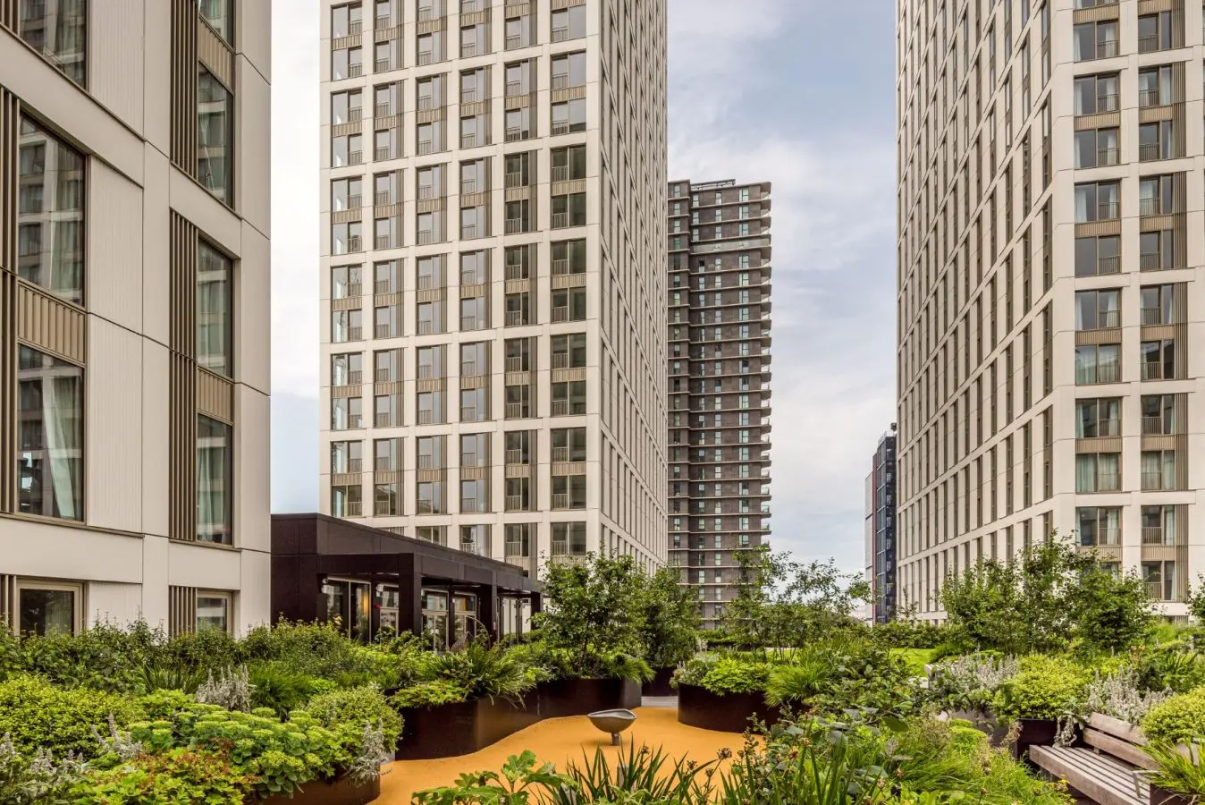Thumbnail Coppermarket Square garden surrounded by modern high-rise apartments in East London