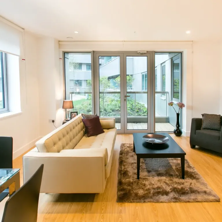 Thumbnail Bright and modern living room at Fizzy Canning Town with balcony access