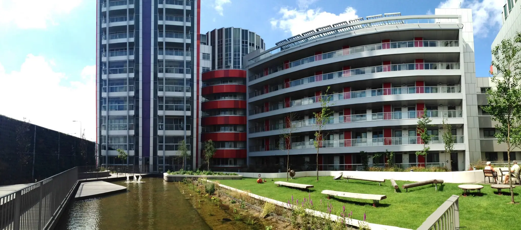 Fizzy Canning Town apartment buildings with city and river views