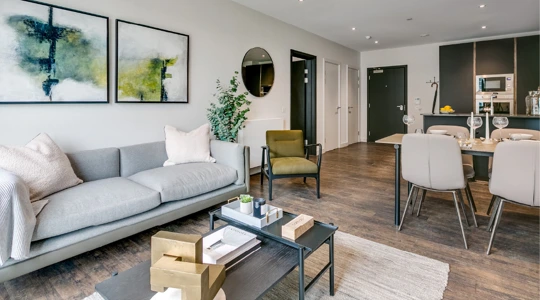 Thumbnail Contemporary Greenford Quay living and dining area with stylish decor and open-plan layout