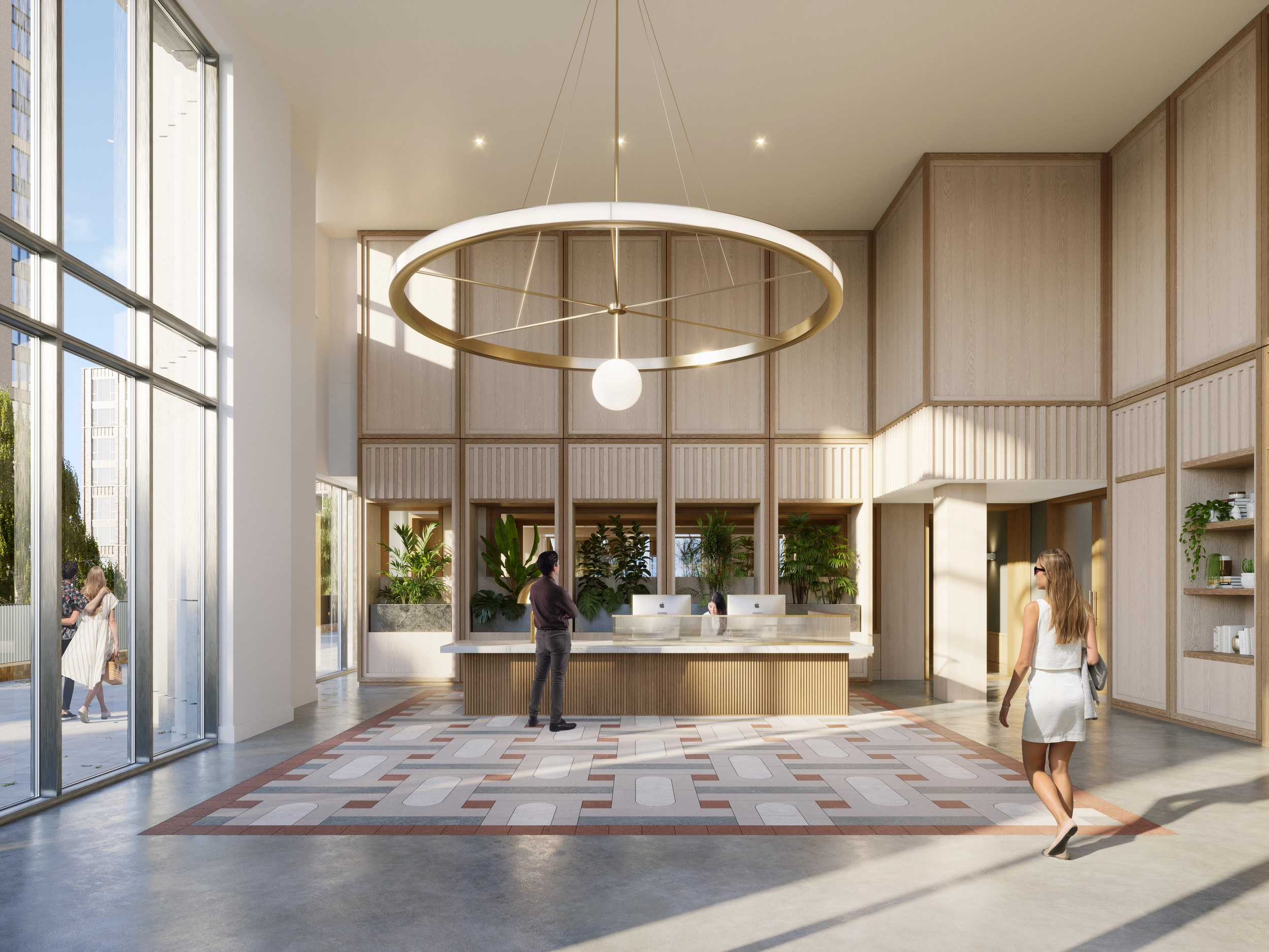 Thumbnail Spacious Greenford Quay lobby with large windows, statement lighting, and modern reception desk