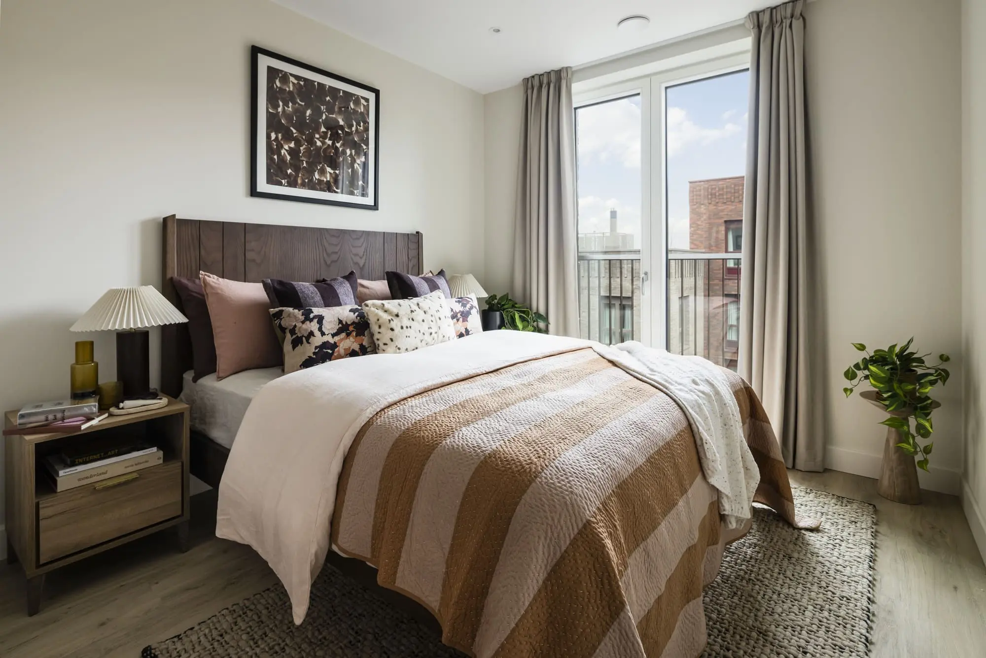 Thumbnail Stylish bedroom in Pearlyard Bermondsey apartment with neutral tones and modern decor