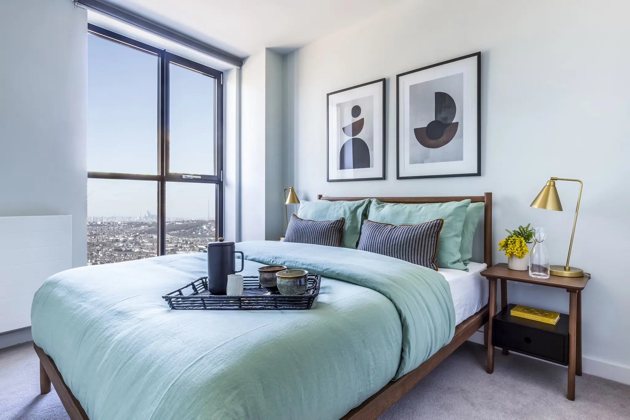 Thumbnail Contemporary bedroom at Ten Degrees with floor-to-ceiling window and city views
