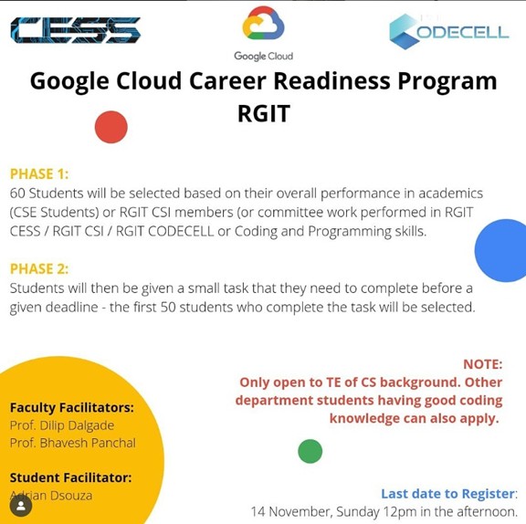 Google Cloud Career Readiness Program – RGIT