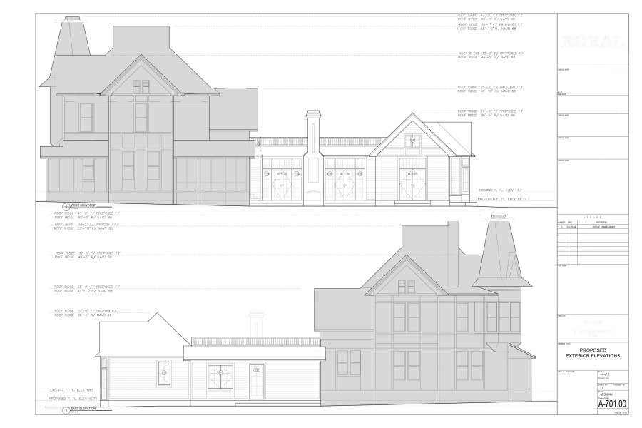 37 John Street — Exterior Elevations East and West