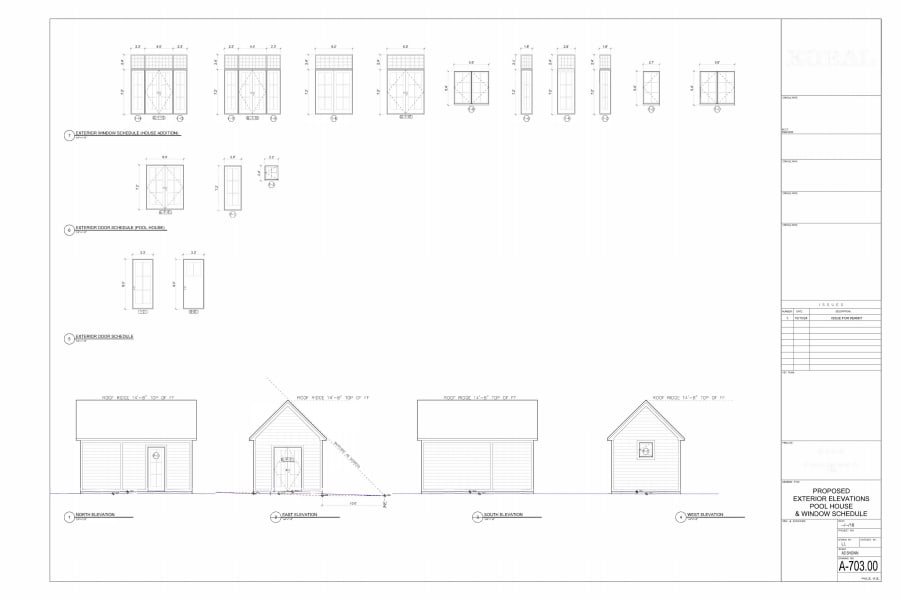 37 John Street — Pool House Elevations