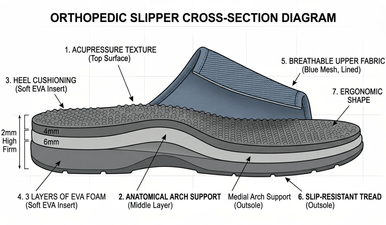 4 cm pěny chránící každý kloub