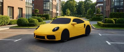 Porsche 911 yellow cover